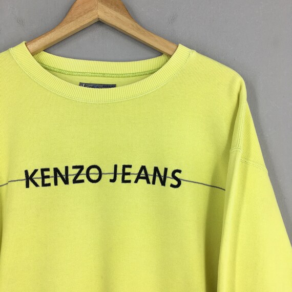 Vintage Kenzo Jeans Embroidery Logo Sweatshirt La… - image 2