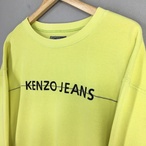 Vintage Kenzo Jeans Embroidery Logo Sweatshirt La… - image 3