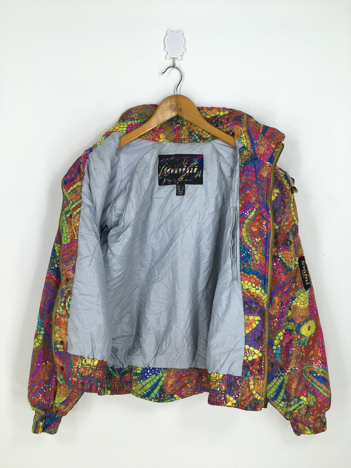 Vintage Tonini Italy Ski Wear Pop Art Abstract Hoodie Jacket | Etsy