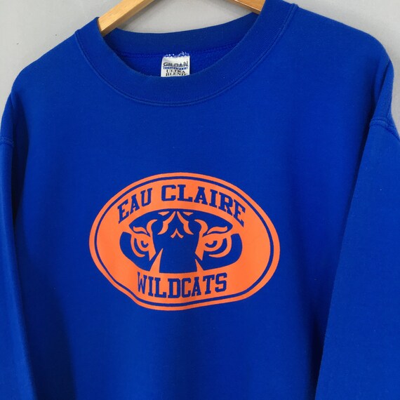 Vintage 90s UW- Eau Claire Wildcats Baseball Blue… - image 4