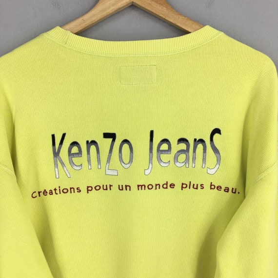 Vintage Kenzo Jeans Embroidery Logo Sweatshirt La… - image 8