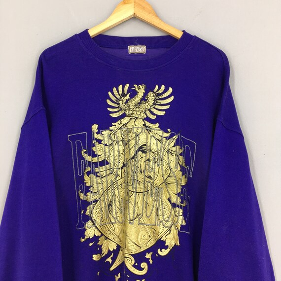 Farnese Japanese  Gold Pop Art Purple Crewneck Sw… - image 2