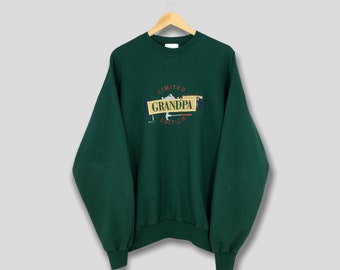 Vintage Grandpa Embroidery Green 
