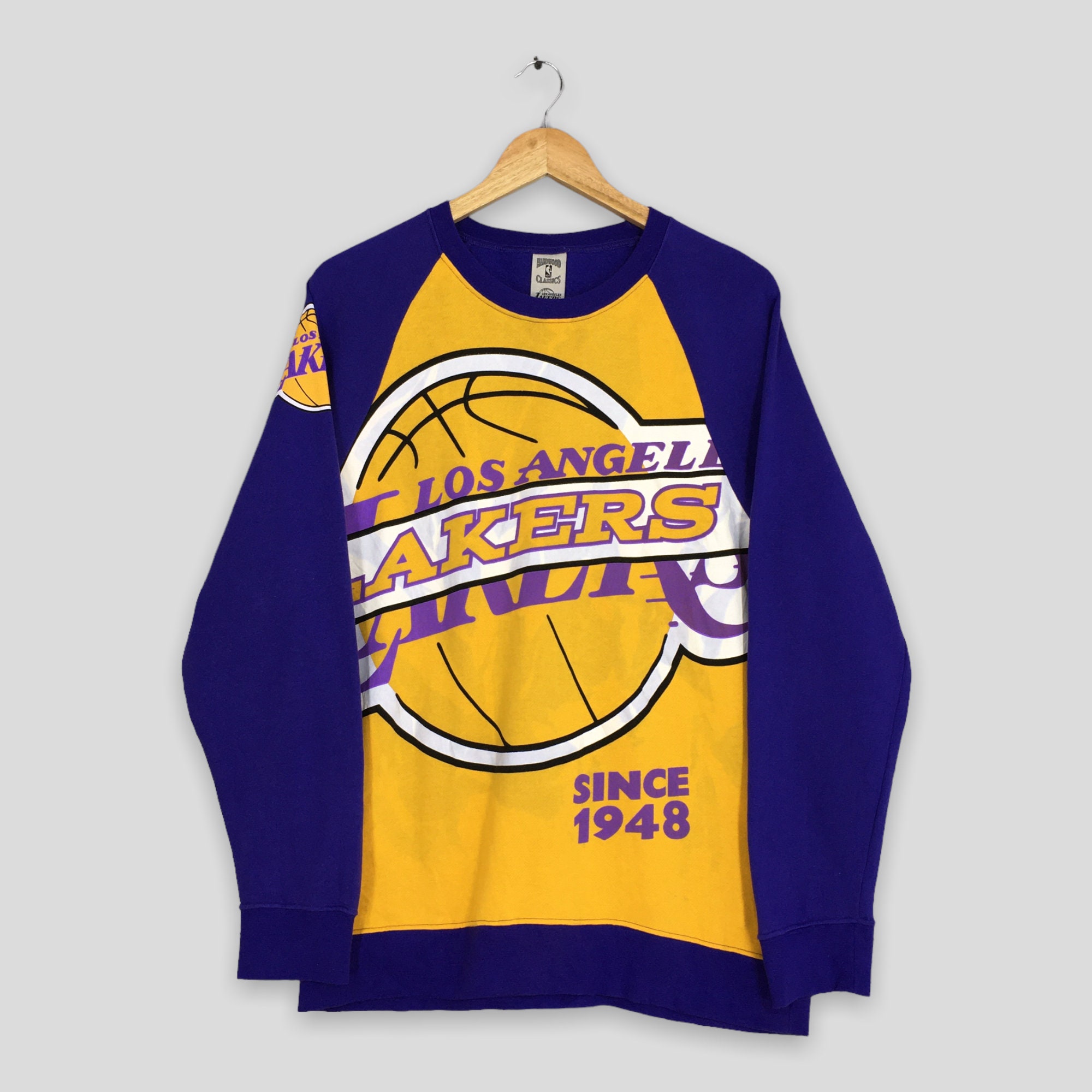 NBA Vintage Black Lightning Lakers Hoodie S / BMPHJT20002 by Mitchell & Ness