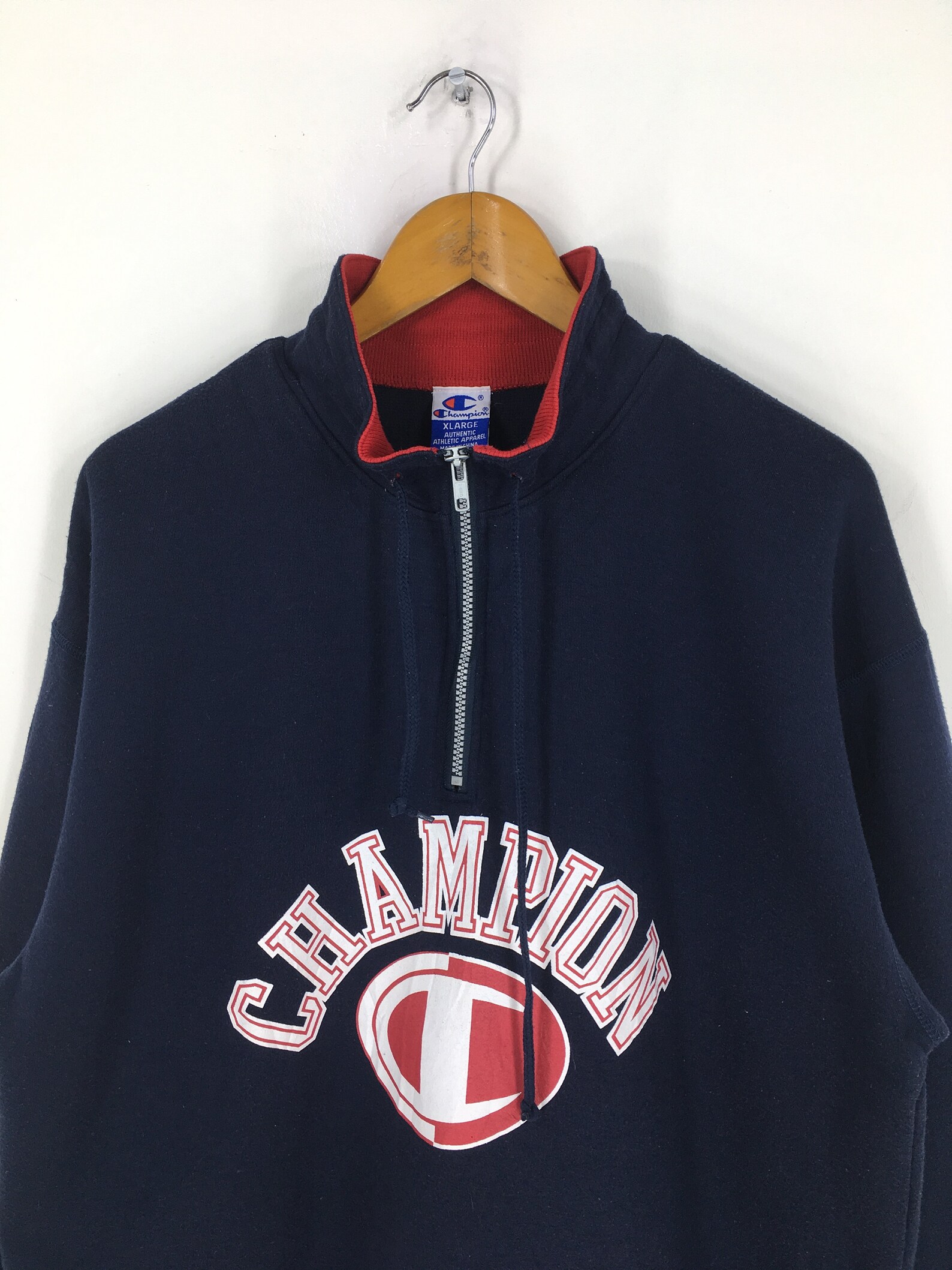 Vintage Champion Sweater Xlarge Champion Big Logo Sportswear Etsy