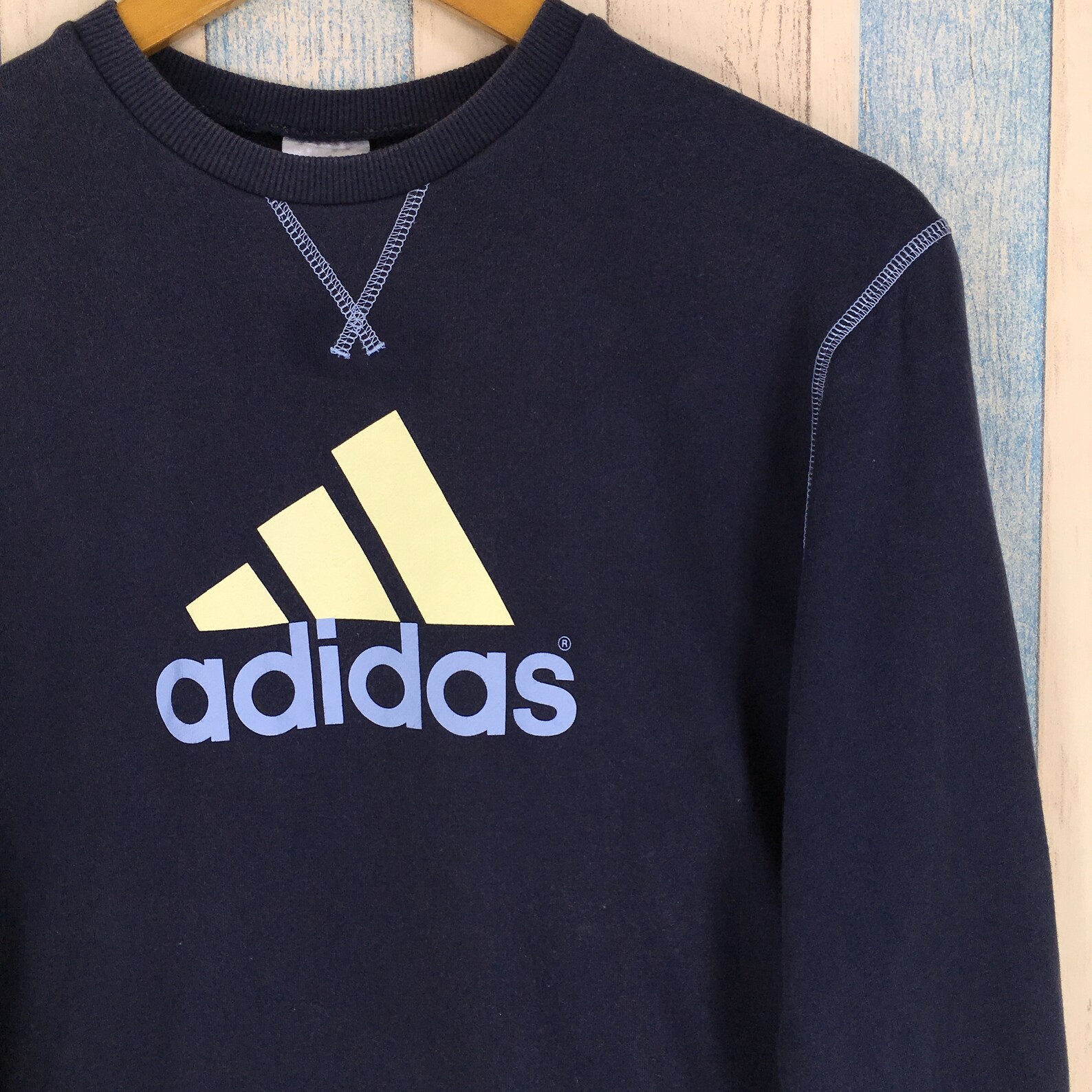 Adidas Equipment Sweater Medium Blue Ladies Vintage 90's | Etsy