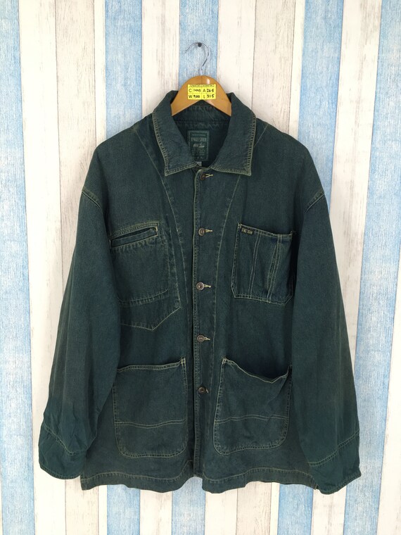 Vintage Denim Workers Jeans Jacket Large 1980s Workwear Union | Etsy