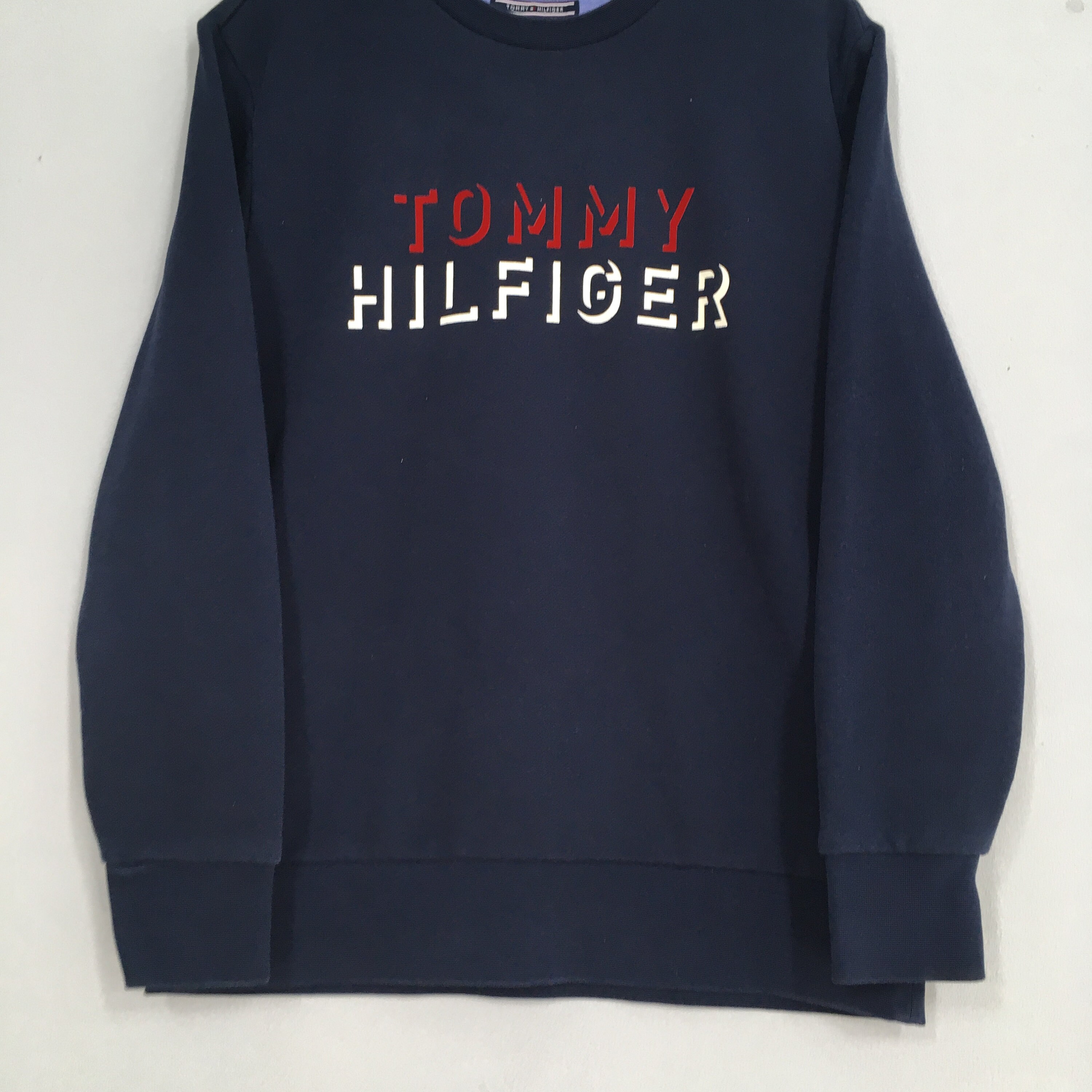 Tommy Tommy Vintage Sweater Out Crewneck Hilfiger Blue Spell Tommy Casual Etsy Size Hilfiger - Large Hilfiger Tommy L Sweatshirt Jumper 90\'s