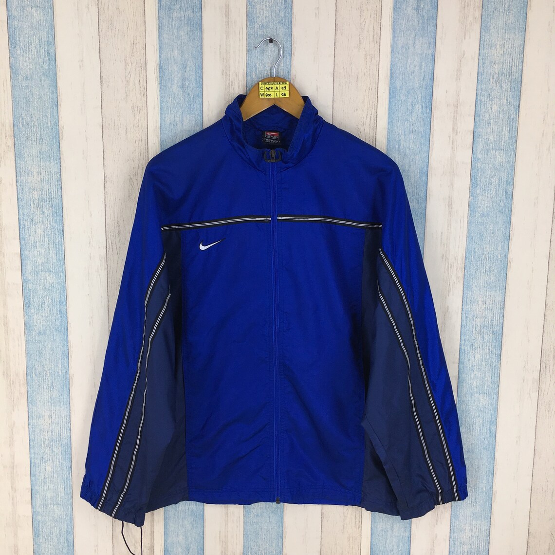 Nike Windbreaker Jacket Medium Blue Vintage 90s Nike Track Top Etsy