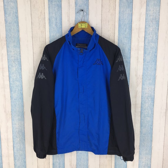 Kappa Jacket Windbreaker Men Large Blue Vintage 90