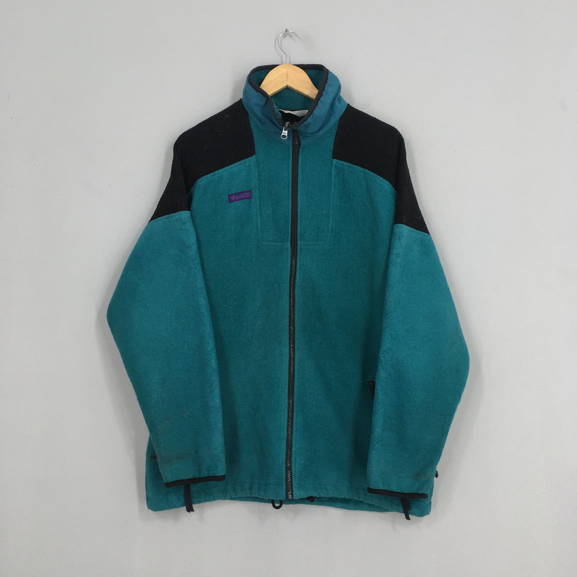 Vintage Columbia Fleece Green Sweater Medium 90's Columbia Etsy