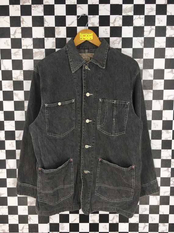 Vintage Work Jeans Denim Jacket Medium 1990's Work