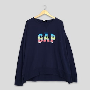 Vintage Gap Streetwear Sweatshirt Crewneck Embroidery Big Logo 