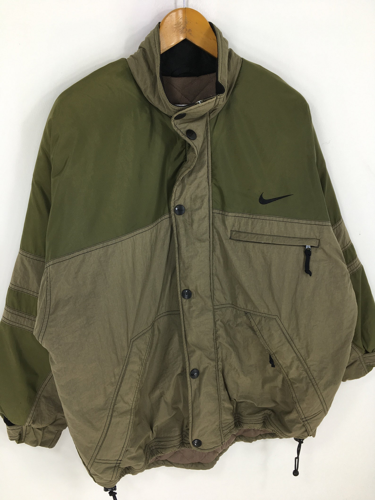 Nike Jacket Parka Jacket Large Men Vintage 90s Nike Swoosh | Etsy