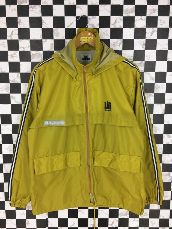 yellow champion rain jacket