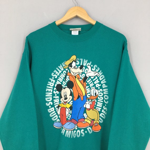 Vintage Mickey Mouse and Friends Green Sweatshirt Medium - Etsy Norway