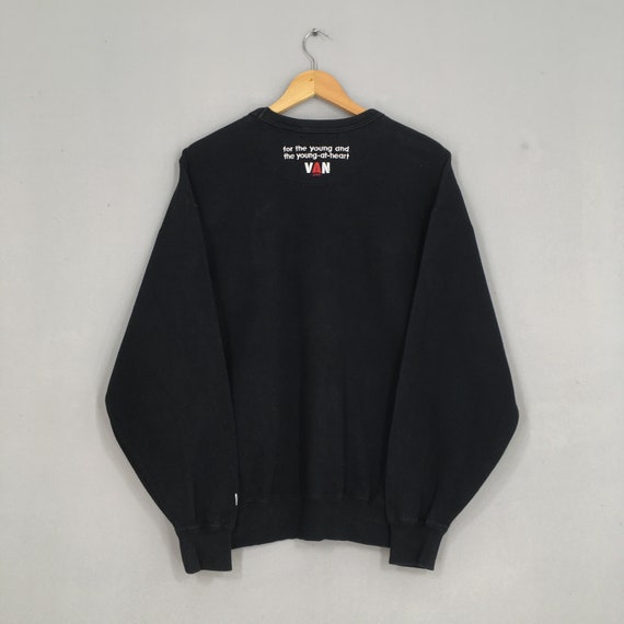 Vintage 90s Van Jac Black Sweatshirt Xlarge Van J… - image 5