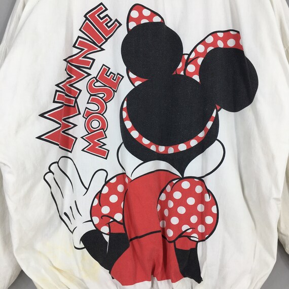 Vintage 90s Minnie Mouse White Sweatshirt XLarge … - image 8