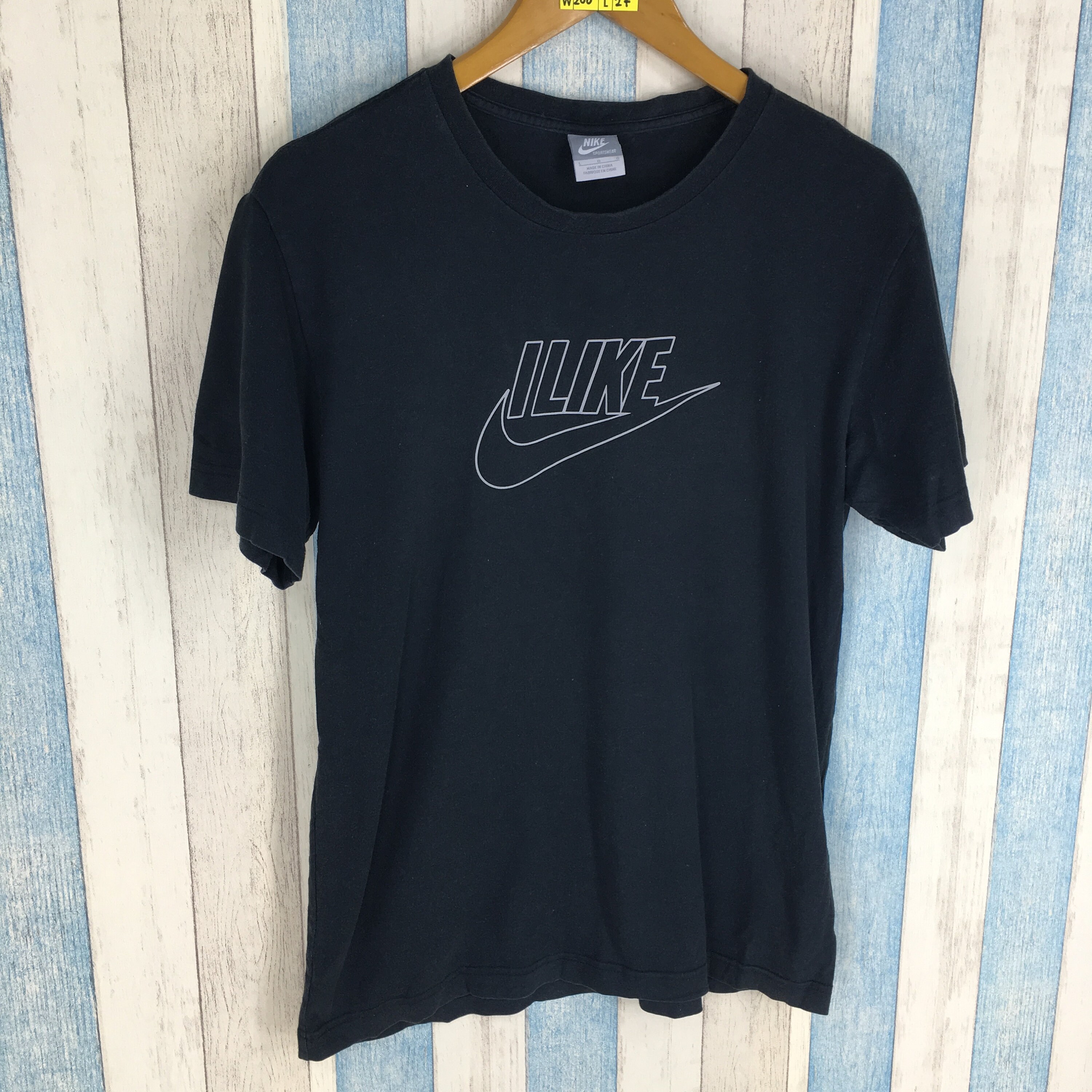 Vintage Nike T Shirt Men/Women Black Large 1990