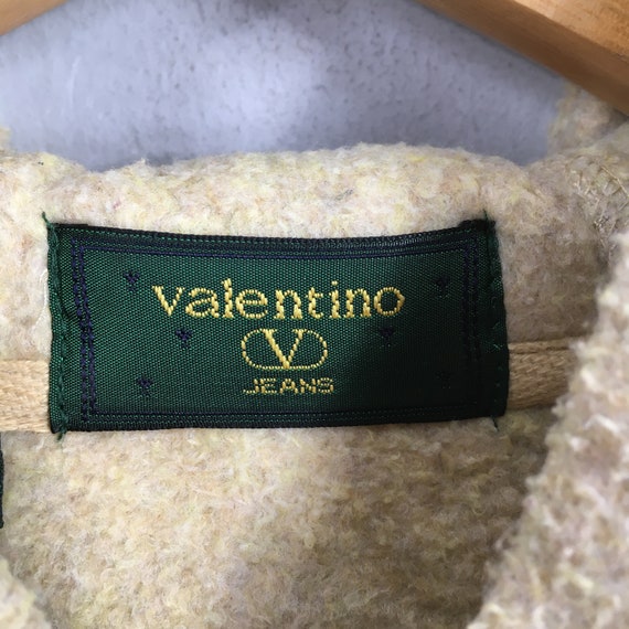 Vintage 90s Rudolph Valentino Fleece Pullover Hoo… - image 4
