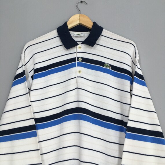 Lacoste Rayas Sudadera Mediana Vintage 90s Ropa Deportiva Su ter
