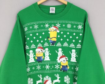 Vintage Minions Weihnachten Xmas Green 