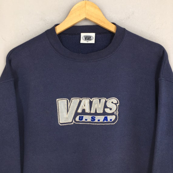 Vintage Vans Usa Blue Sweatshirt Medium Vans Usa … - image 2