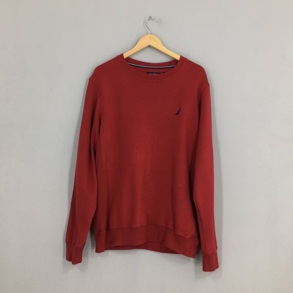Nautica Red Sweatshirt Pullover Large 