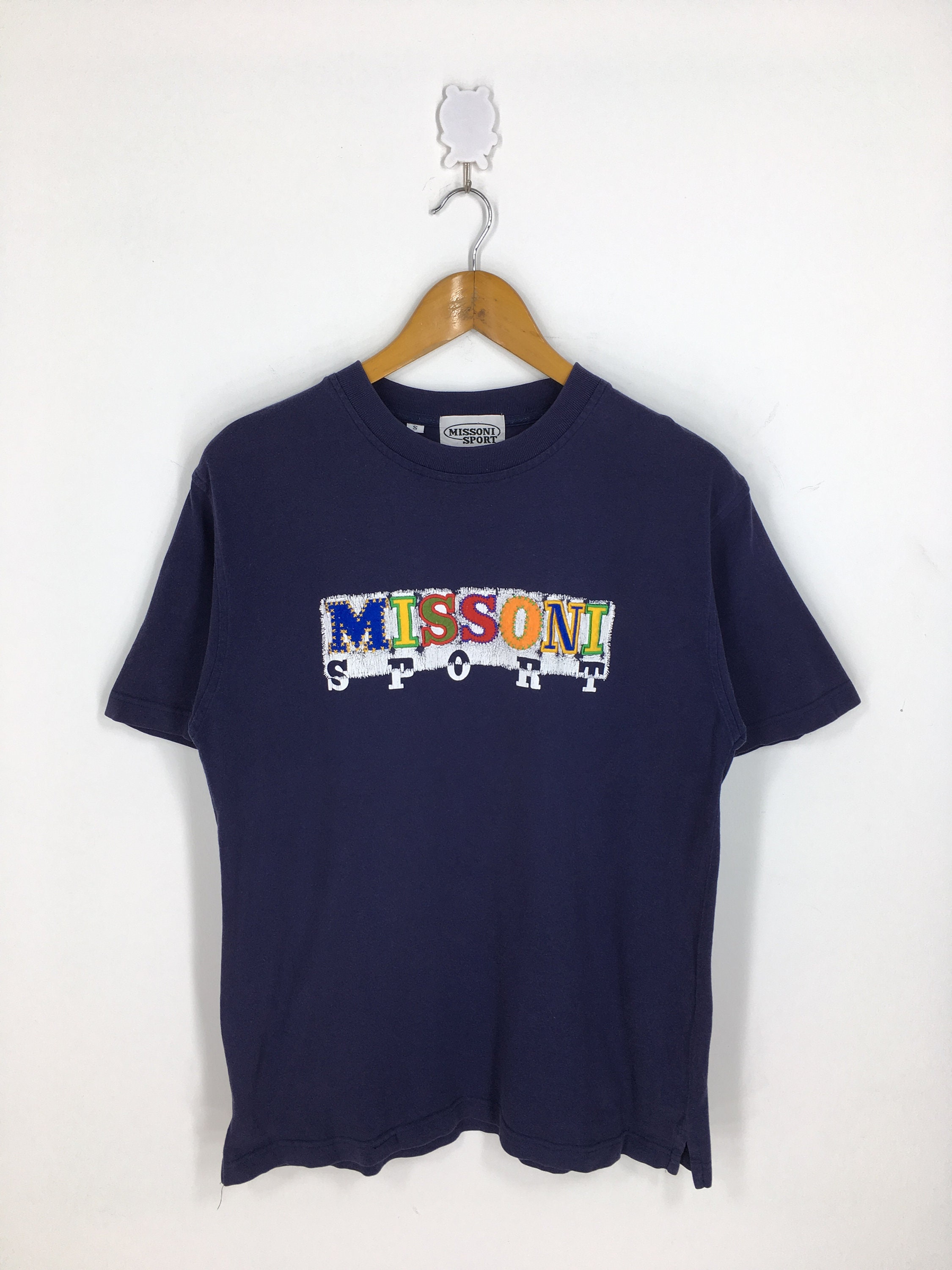 Vintage 90's Missoni Sport Blue T Shirt 