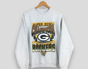 NFL GREEN BAY PACKERS Logo Sweatshirt, Men's Size XL unclear gray type Vintage Second Hand