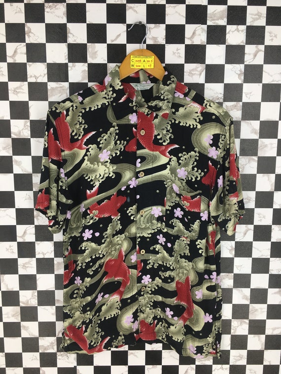 Vintage Japanese Hawaiian Shirt Medium 