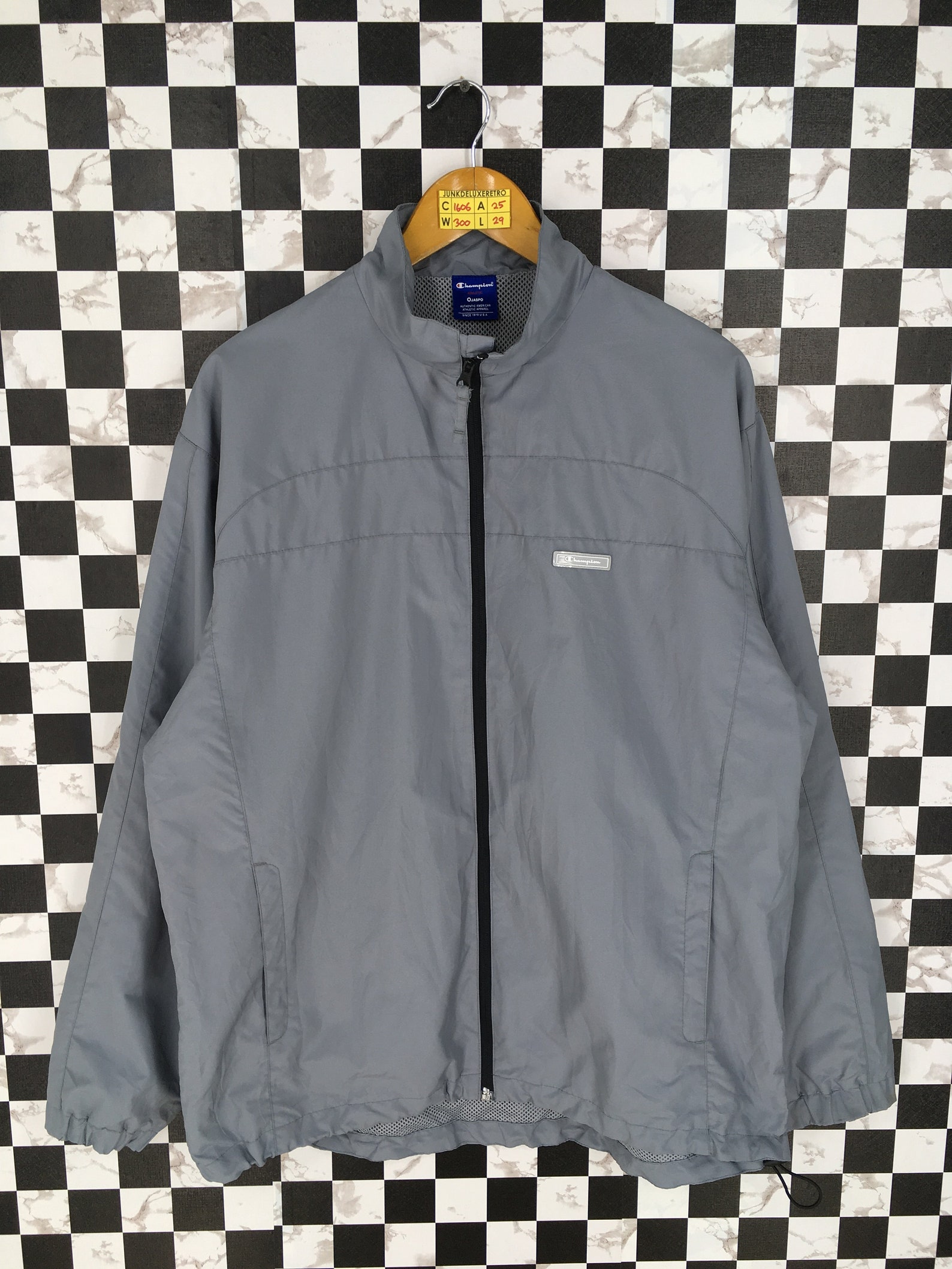 Vintage Champion Jacket Windbreaker Large 1990's Champion Etsy