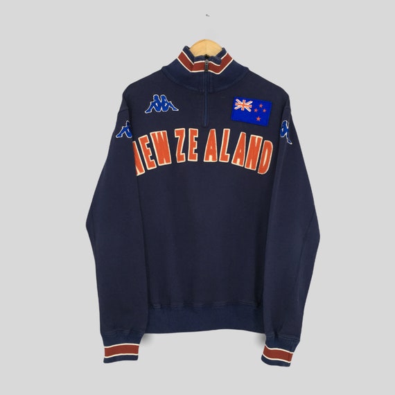 Vintage Kappa Sports New Zealand Half Zipper Sweater Small 90 s
