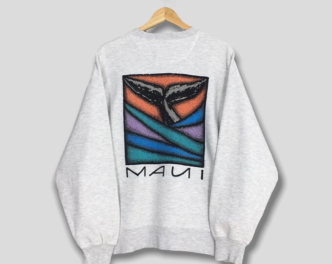 Vintage Crazy Shirts Lahaina Maui Surfer Sweatshirt Medium 1990s