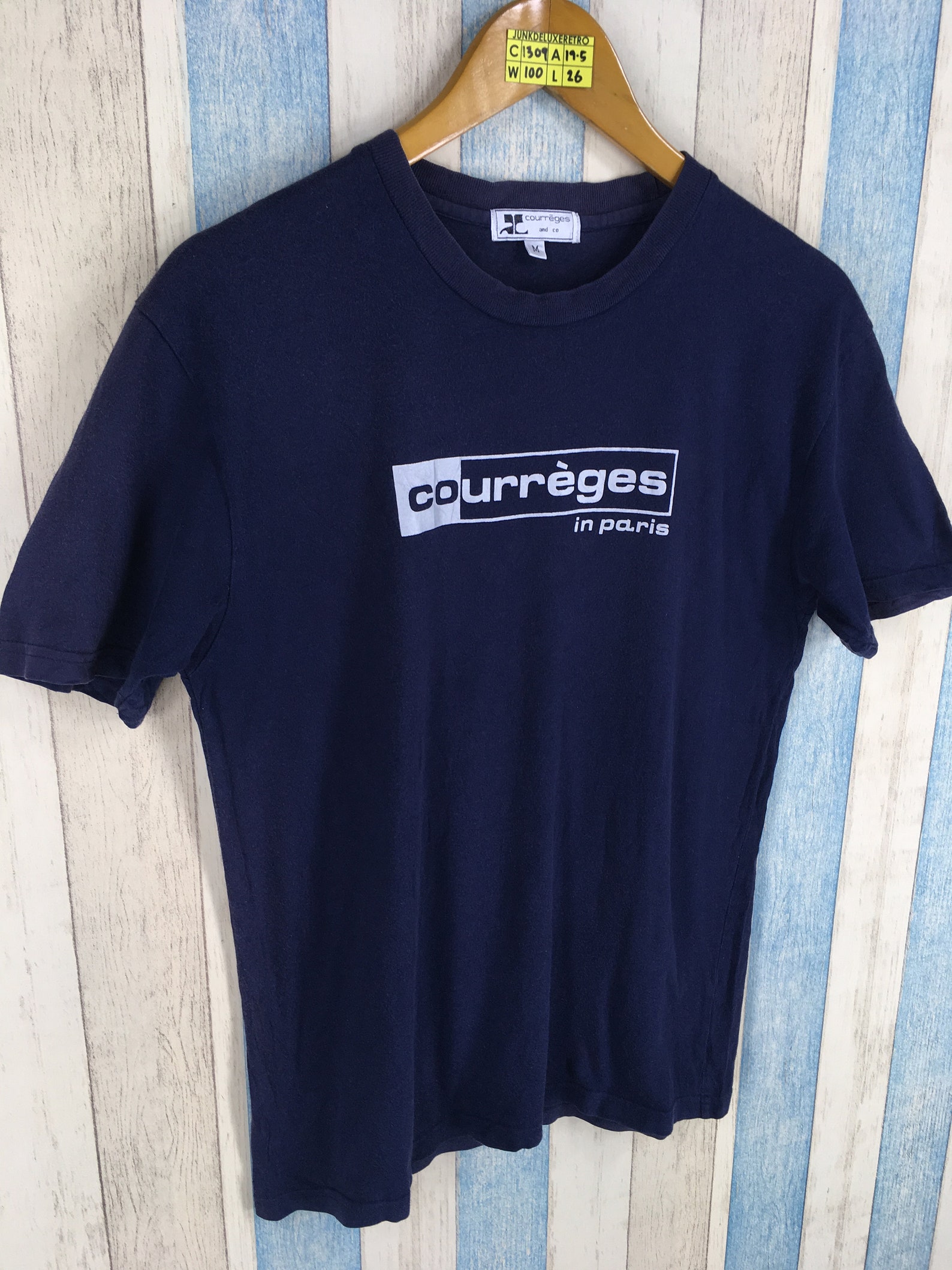 Courreges Women Blue T Shirt Medium Vintage 1990's | Etsy