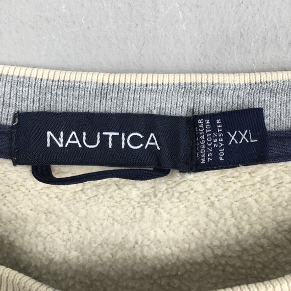 Vintage 90's Nautica Cream Sweatshirt XXLarge Nau… - image 4