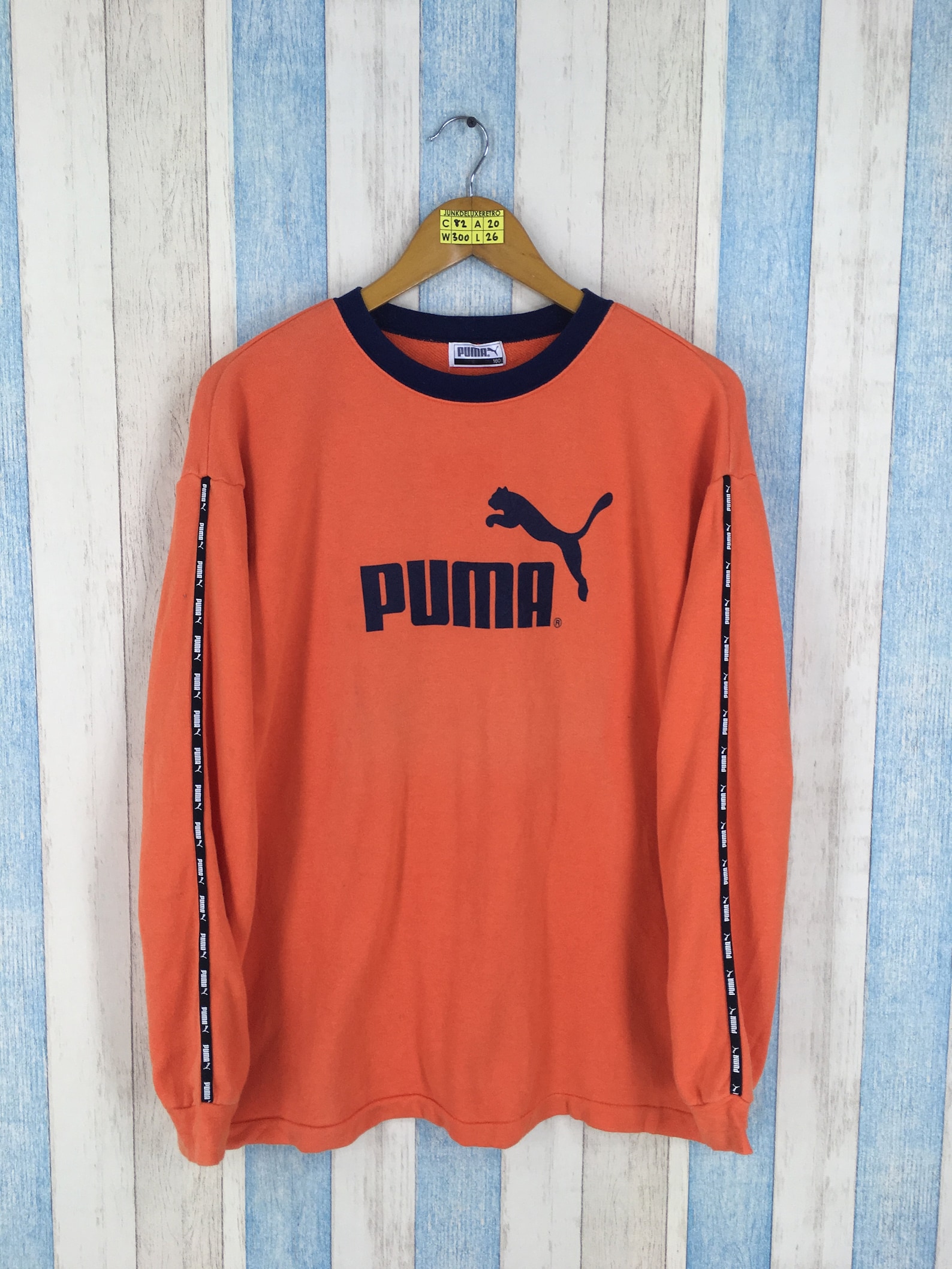Puma Sweater Small Orange Ladies Vintage Puma Big Logo | Etsy