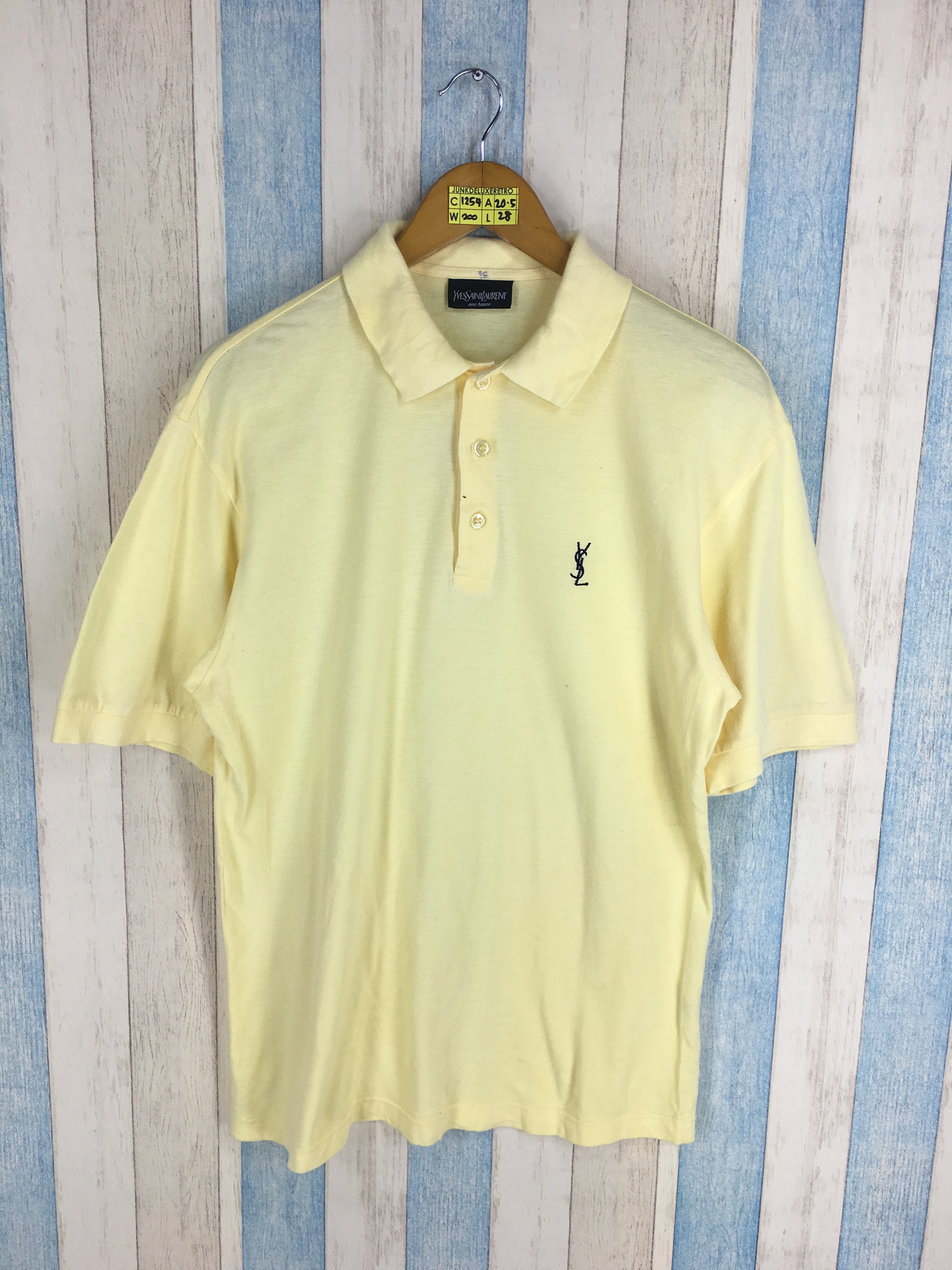 plain yellow polo shirt