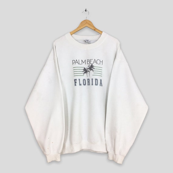 Vintage 90s Palm Beach Florida Sweatshirt Xxlarge Palm Beach -  New  Zealand