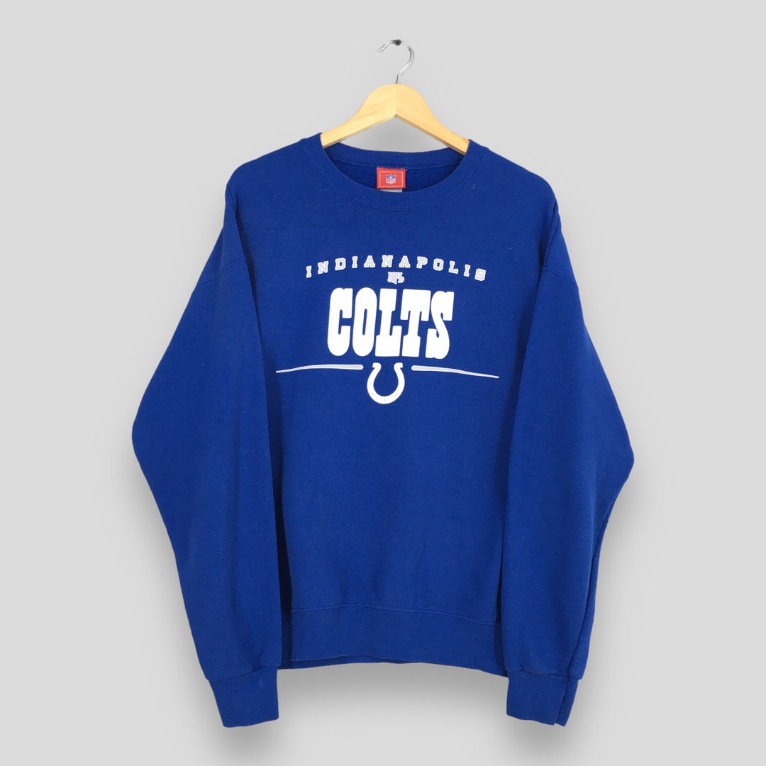 Vintage Indianapolis Colts NFL Sweatshirt Xlarge Indianapolis Colts Spell Out Pullover 