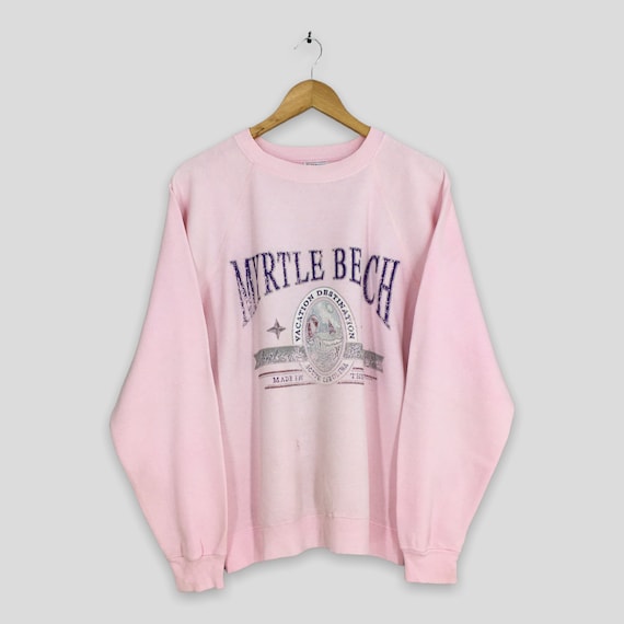 Vintage Myrtle Beach Pink Sweatshirts Large  Myrt… - image 1
