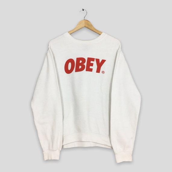 Vintage Obey Worldwide Spell Out Sweatshirt Mediu… - image 1
