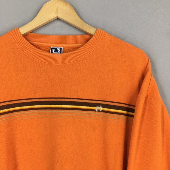 Vintage 90s Hang Ten Orange Sweatshirt Large Hang… - image 2