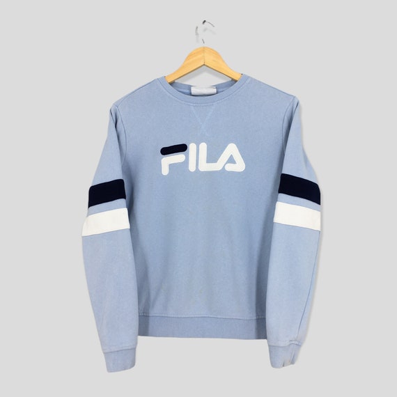 Vintage Fila Italia Soft Blue Sweatshirt Small 90's Fila Sports