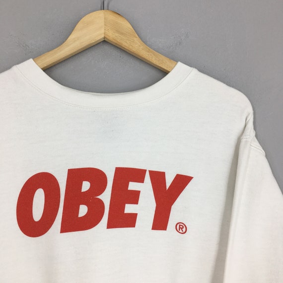 Vintage Obey Worldwide Spell Out Sweatshirt Mediu… - image 2