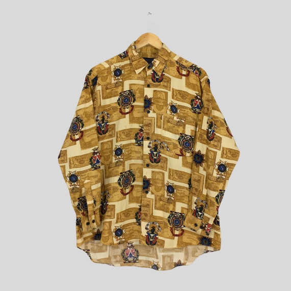 Vintage Aromatic Japanese Novelty Baroque Shirt M… - image 1