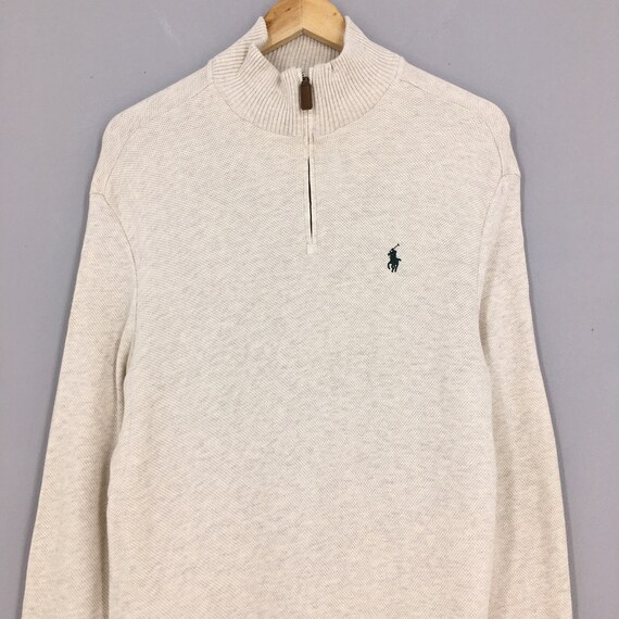 Vintage Polo Ralph Lauren Pony Cream Sweatshirt Small 90s Ralph
