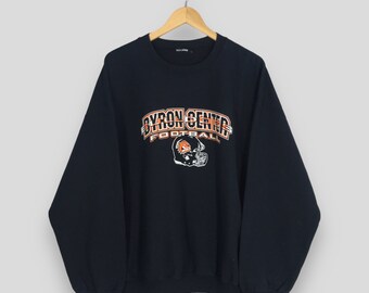 Vintage Byron Center Football Black Sweatshirt XLarge Byron Center High School Jumper Byron Center Ncaa Sweater Michigan Pullover Size XL