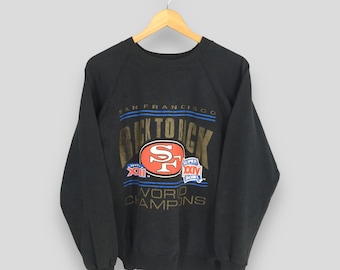 Vintage 90s San Francisco 49ers Rugby NFL Sweatshirt Medium 49ers Back To Back Printed Crewneck Forty Niners National Football SF Sweater M