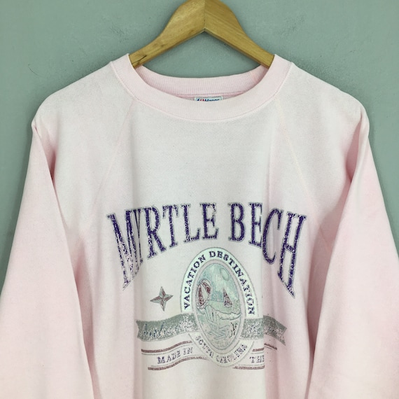 Vintage Myrtle Beach Pink Sweatshirts Large  Myrt… - image 2